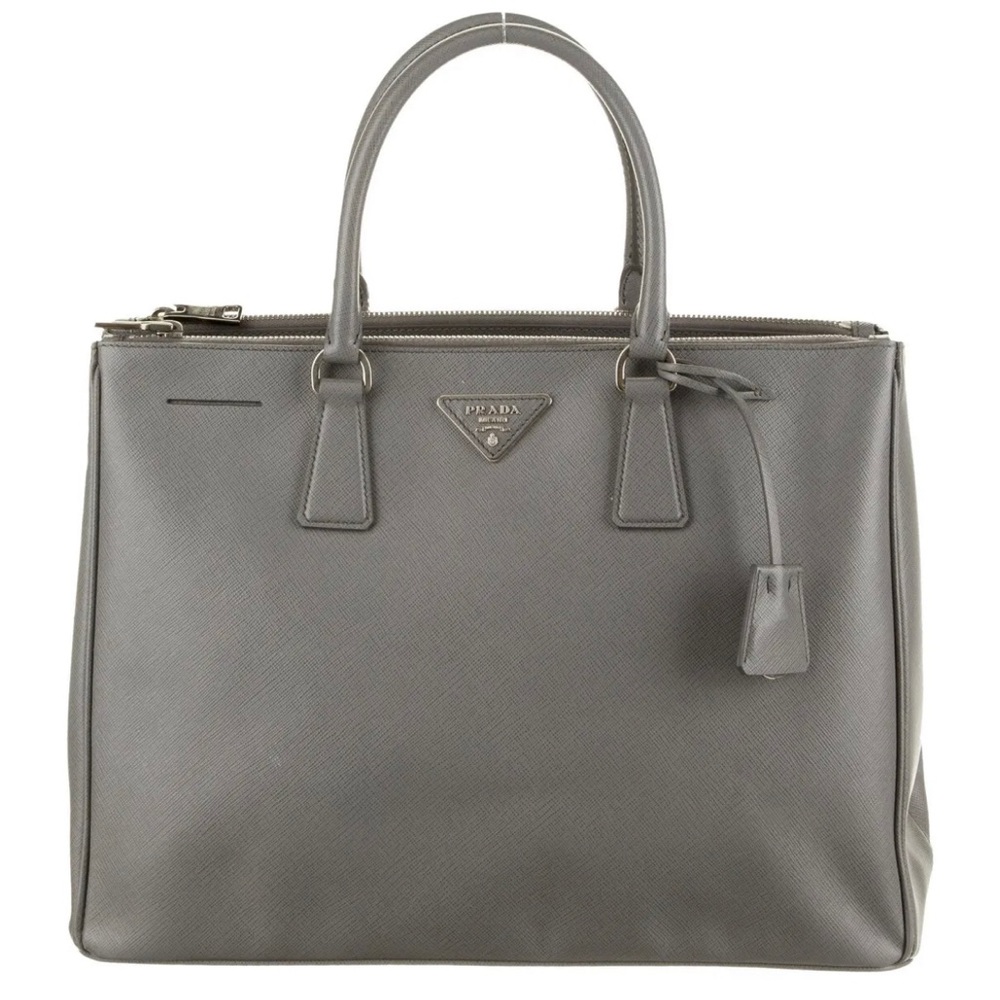 Medium Prada Saffiano Lux Double Zip Galleria Tote